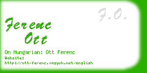 ferenc ott business card